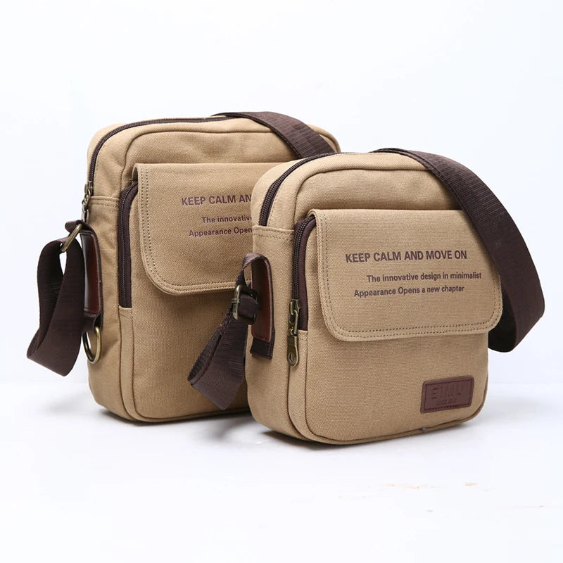 Man Urban Daily Carry Bag High Quality Men Canvas Shoulder Bag Casual Travel Men's Crossbody Bag Male Messenger Bags 3 Size