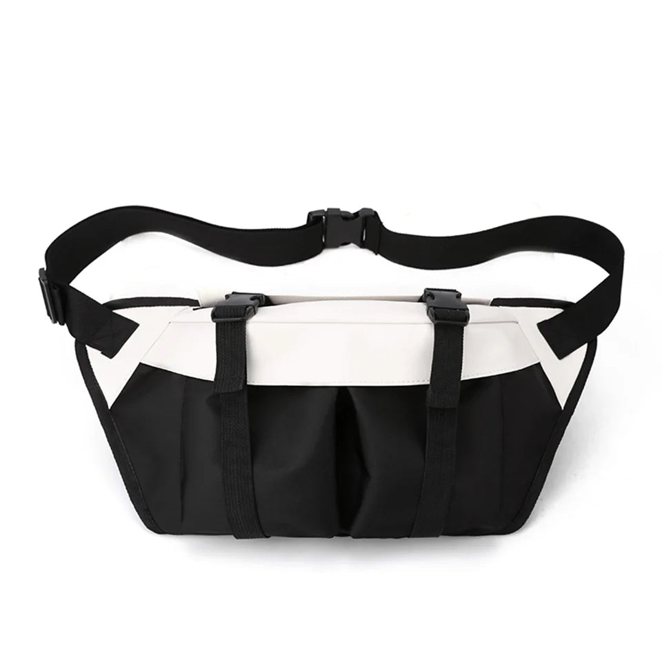 Man Waist Pack Nylon Bag Vintage Crossbody Bag Men's Business Sling Bags Travel Male Casual Waist Pack Shoulder Bag