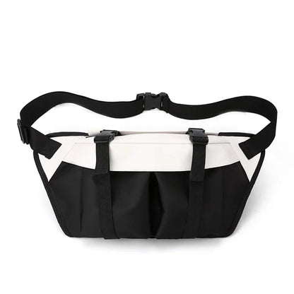 Man Waist Pack Nylon Bag Vintage Crossbody Bag Men's Business Sling Bags Travel Male Casual Waist Pack Shoulder Bag