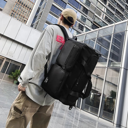 Man Waterproof Nylon Outdoors Backpack Male Large-capacity Leisure Travel Rucksack Versatile Shoulder Bag Student Luggage Bag