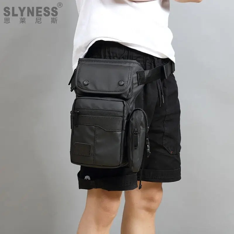 Man belt pouch waist pack quality canvas Waterproof design casual waist bag military leg bag motorcycle thigh pocket