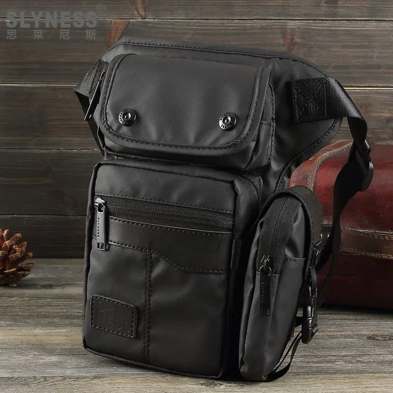 Man belt pouch waist pack quality canvas Waterproof design casual waist bag military leg bag motorcycle thigh pocket