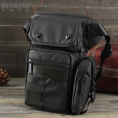 Man belt pouch waist pack quality canvas Waterproof design casual waist bag military leg bag motorcycle thigh pocket