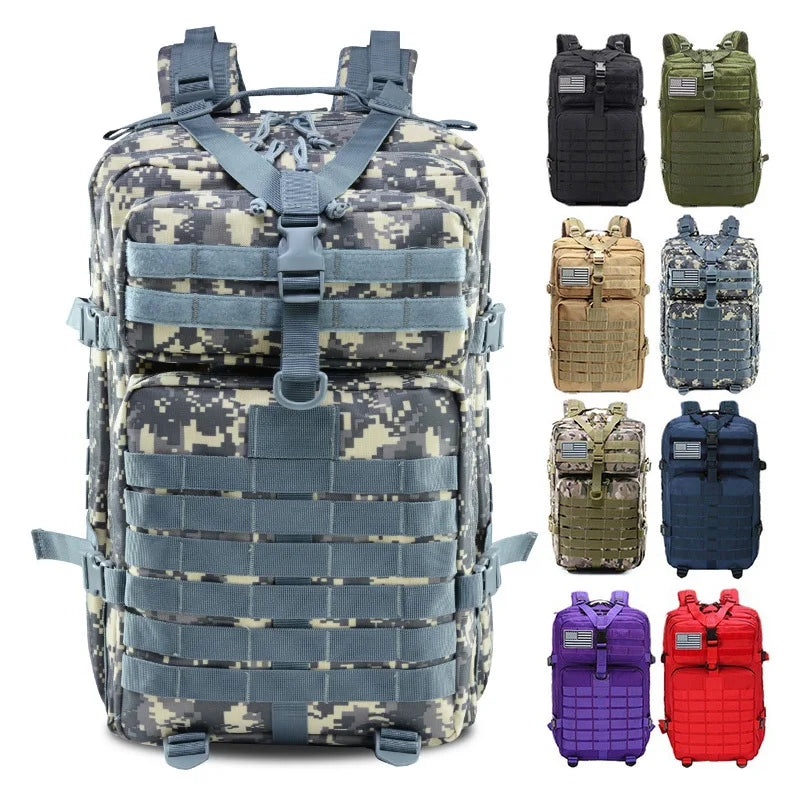 Man‘s Backpack Trekking Camping Camouflage Bags Rucksacks 45/25L Large Capacity Waterproof Hunting Back Pack Sport Fishing Bag