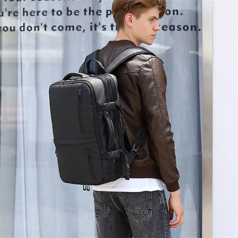 Man's Business Backpack High-Quality Notebook Backbag USB Charging Laptop Bag Waterproof Daypacks Mochila Luxury Young Rucksack
