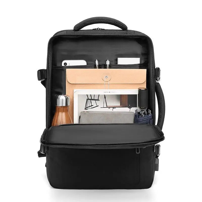 Man's Business Backpack High-Quality Notebook Backbag USB Charging Laptop Bag Waterproof Daypacks Mochila Luxury Young Rucksack