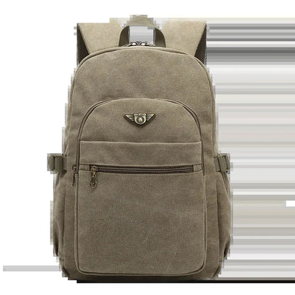 Man's Canvas Backpack Travel Schoolbag Male Backpack Men Large Capacity Rucksack Shoulder School Bag Mochila Escolar