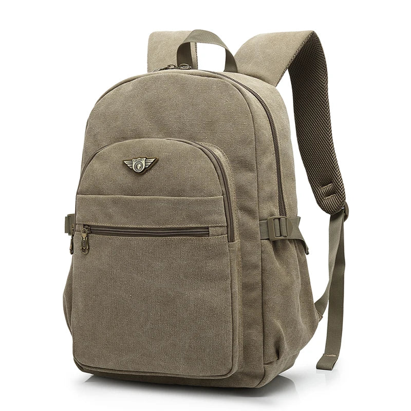 Man's Canvas Backpack Travel Schoolbag Male Backpack Men Large Capacity Rucksack Shoulder School Bag Mochila Escolar