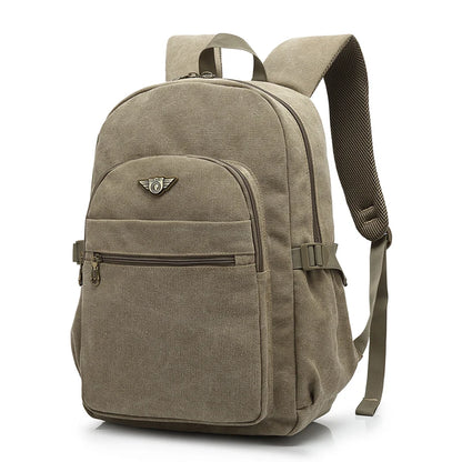 Man's Canvas Backpack Travel Schoolbag Male Backpack Men Large Capacity Rucksack Shoulder School Bag Mochila Escolar