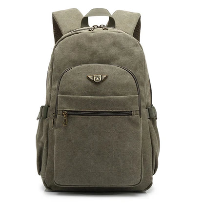 Man's Canvas Backpack Travel Schoolbag Male Backpack Men Large Capacity Rucksack Shoulder School Bag Mochila Escolar