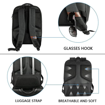 Man's Multifunction Laptop Computer For Men Waterproof Notebook USB Charging Bag Quality Large Capacity Travel Backpack