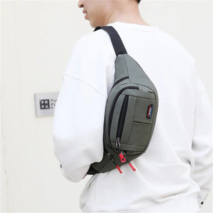 Man's Oxford Chest Bag Man Casual Fashion Male Chest Pack High Quality Casual Waist Pack