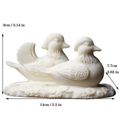 Mandarin duck splashing in the water  Statue Resin Art Sculpture Home Decorations Couples, Wedding Gift Souvenirs Free Delivery