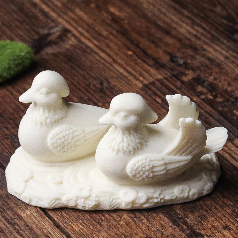 Mandarin duck splashing in the water  Statue Resin Art Sculpture Home Decorations Couples, Wedding Gift Souvenirs Free Delivery