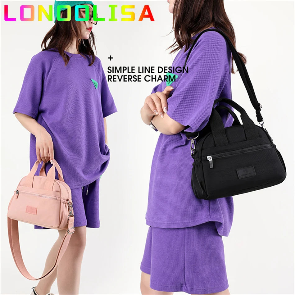 Many Pockets Casual Tote Women Shoulder Waterproof Handbag Travel Crossbody Messenger Sac Large Capacity Hand Bag for Lady 2022
