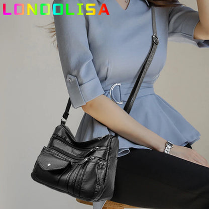 Many Pockets Sac A Main Women's Messenger Bag Summer Style Fashion Shoulder Sac 2022 Super Soft Leather Crossbody Bags for Women