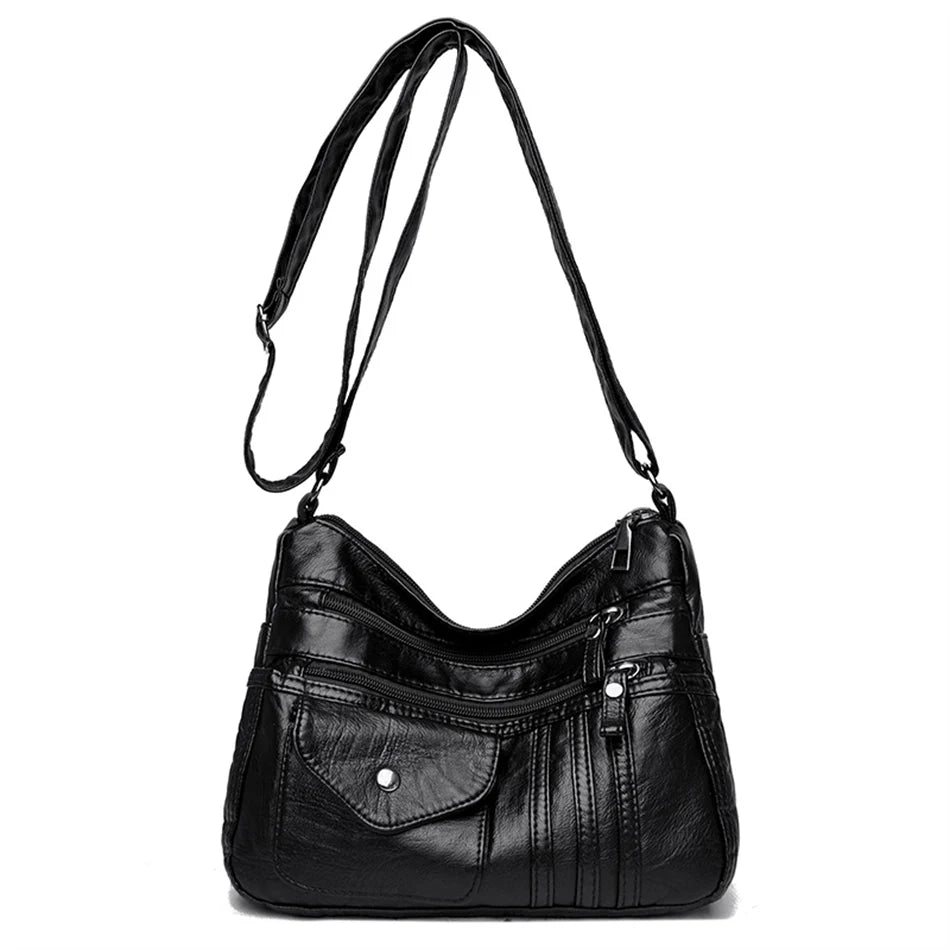 Many Pockets Sac A Main Women's Messenger Bag Summer Style Fashion Shoulder Sac 2022 Super Soft Leather Crossbody Bags for Women