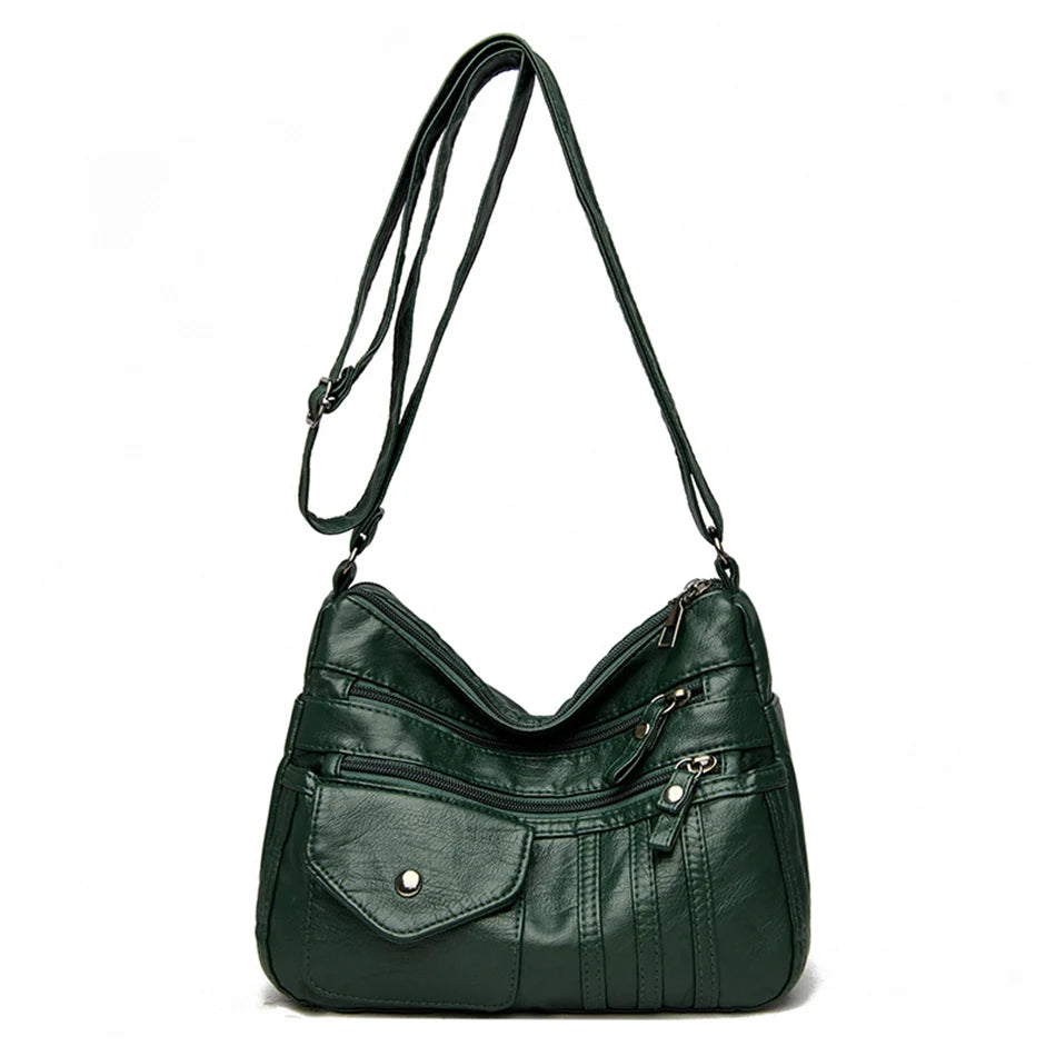 Many Pockets Sac A Main Women's Messenger Bag Summer Style Fashion Shoulder Sac 2022 Super Soft Leather Crossbody Bags for Women
