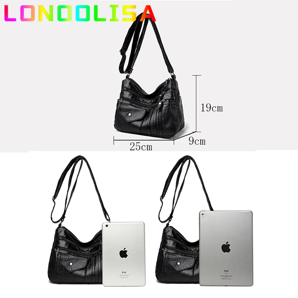 Many Pockets Sac A Main Women's Messenger Bag Summer Style Fashion Shoulder Sac 2022 Super Soft Leather Crossbody Bags for Women