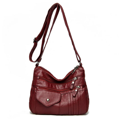 Many Pockets Sac A Main Women's Messenger Bag Summer Style Fashion Shoulder Sac 2022 Super Soft Leather Crossbody Bags for Women