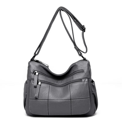 Many Pockets Shoulder Crossbody Bags for Women 2023 Brand Leather Ladies Designr Handbags Winter Style Messenger Bags Sac A Main