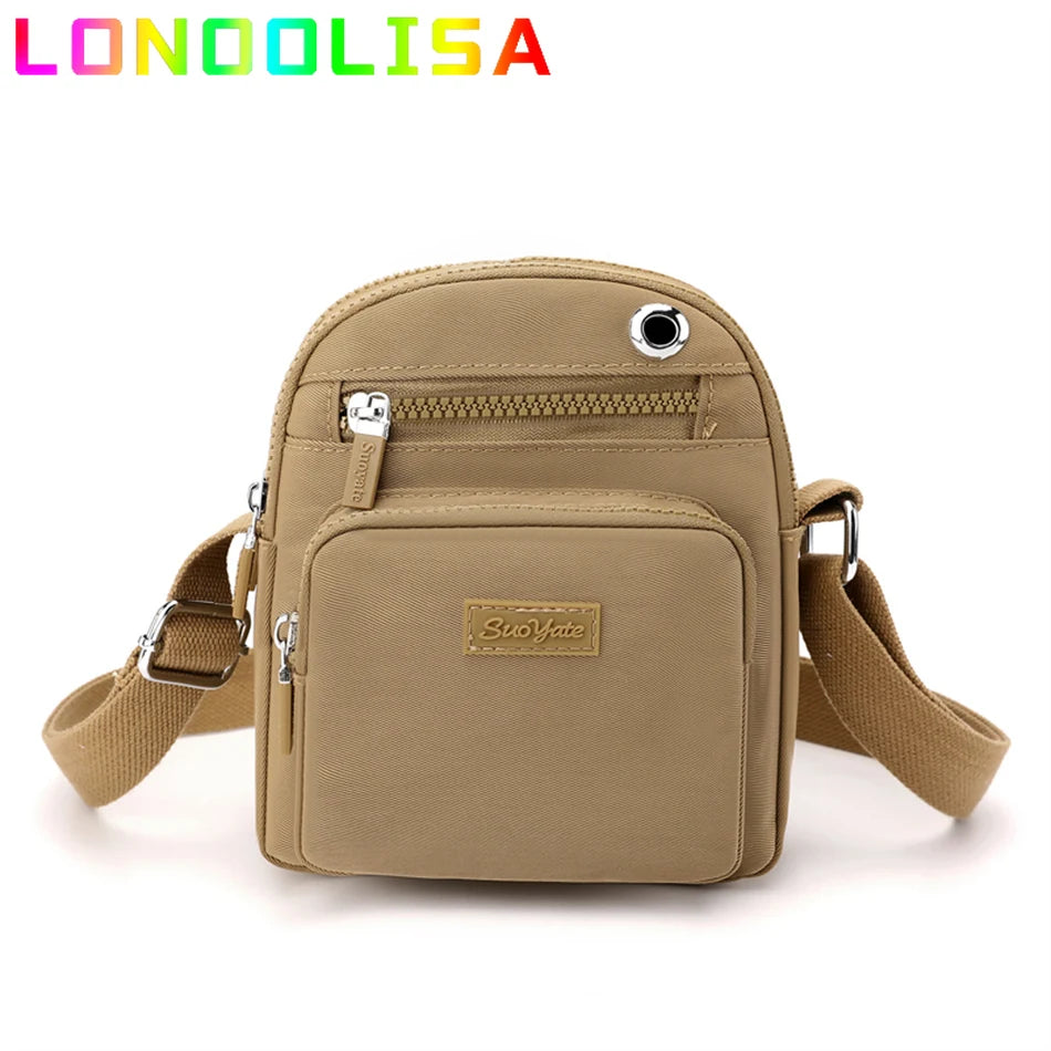 Many Pockets Women's Shoulder Bag Waterproof Nylon Handbag Travel Crossbody Sac Large Capacity Top-handle Bags for Ladies 2022