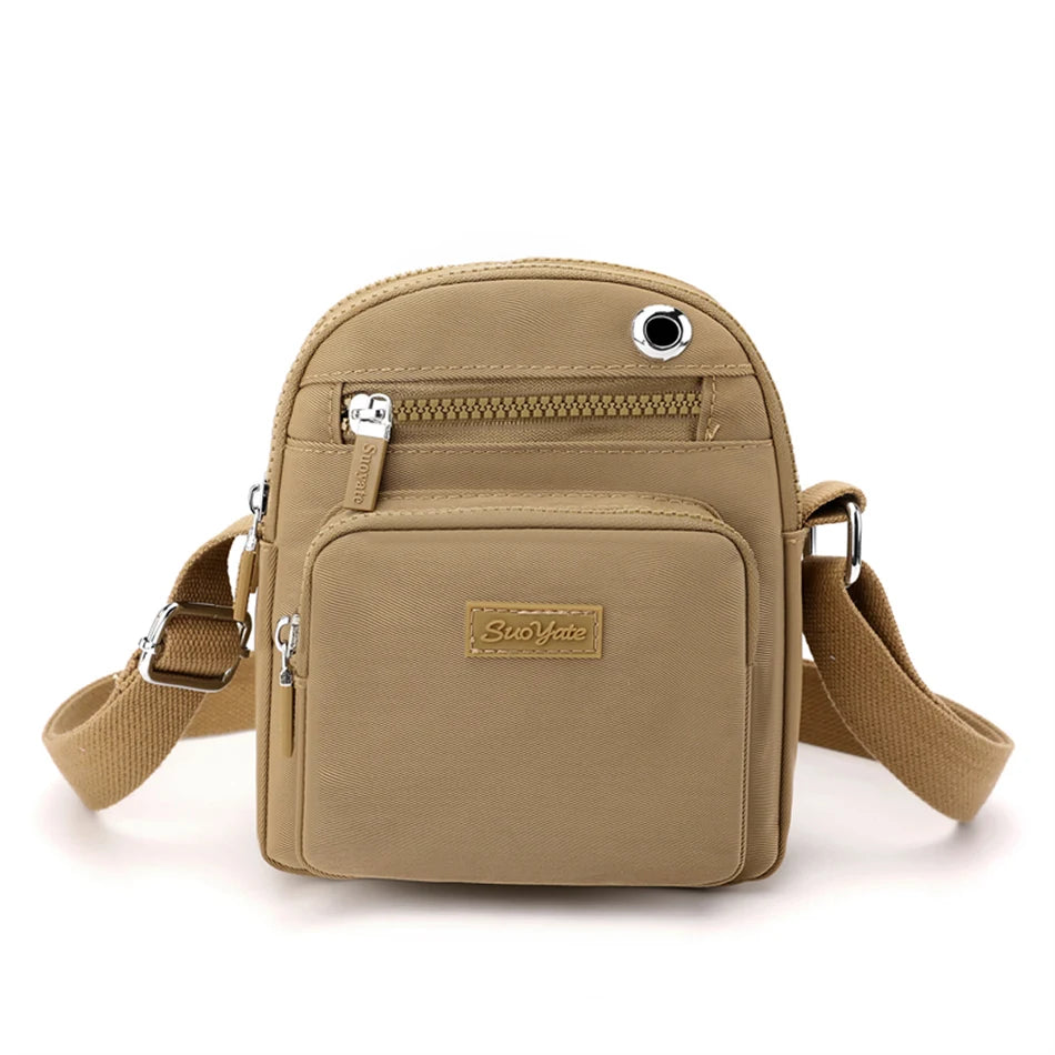 Many Pockets Women's Shoulder Bag Waterproof Nylon Handbag Travel Crossbody Sac Large Capacity Top-handle Bags for Ladies 2022