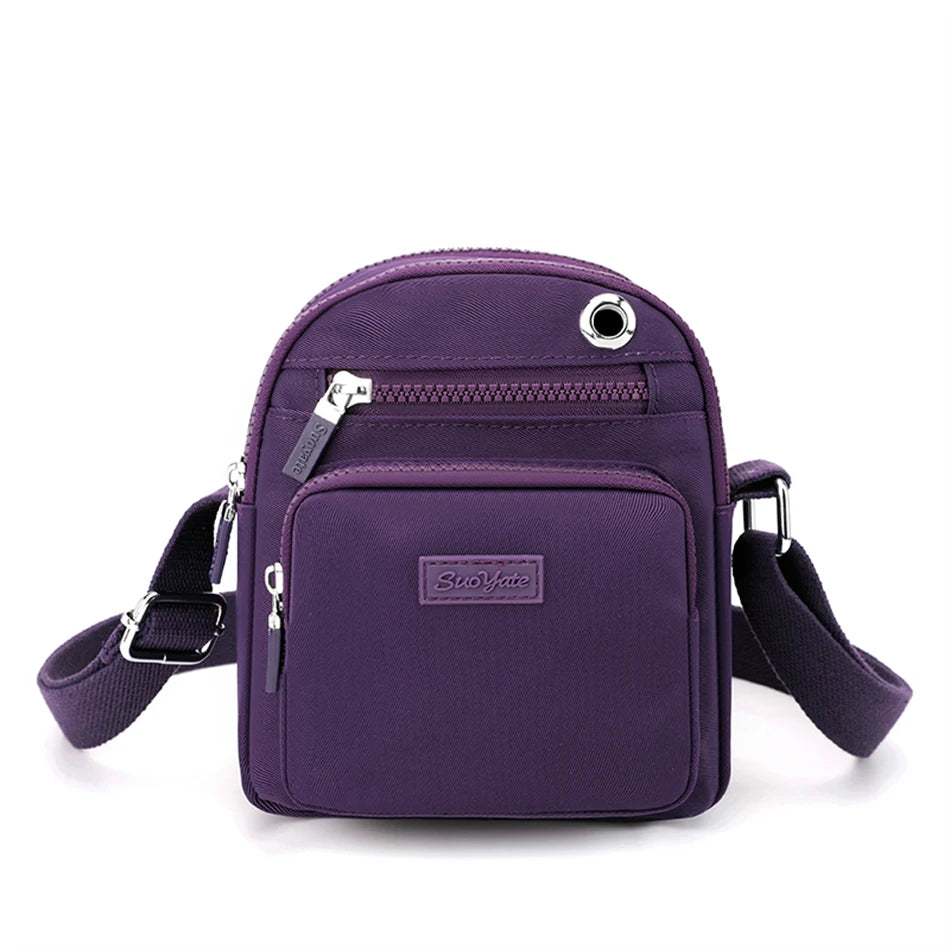 Many Pockets Women's Shoulder Bag Waterproof Nylon Handbag Travel Crossbody Sac Large Capacity Top-handle Bags for Ladies 2022