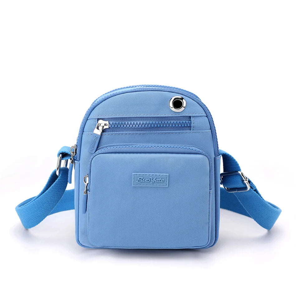 Many Pockets Women's Shoulder Bag Waterproof Nylon Handbag Travel Crossbody Sac Large Capacity Top-handle Bags for Ladies 2022