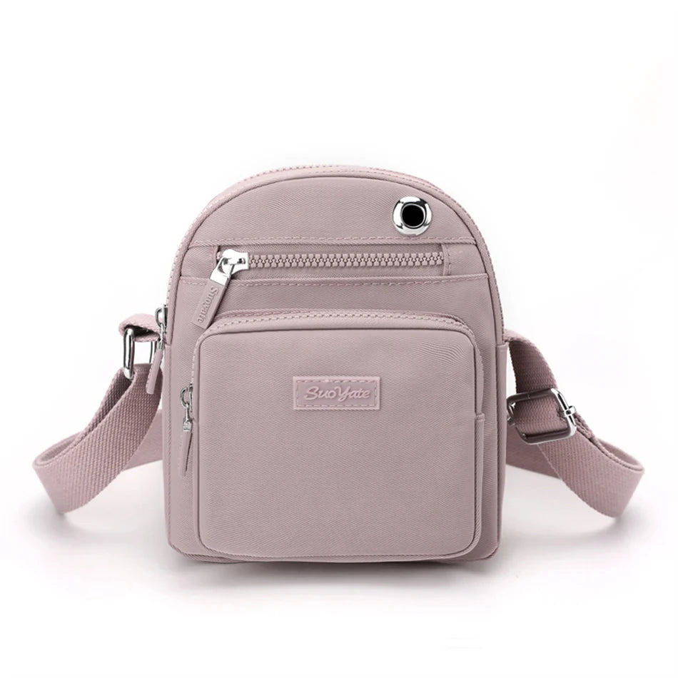 Many Pockets Women's Shoulder Bag Waterproof Nylon Handbag Travel Crossbody Sac Large Capacity Top-handle Bags for Ladies 2022