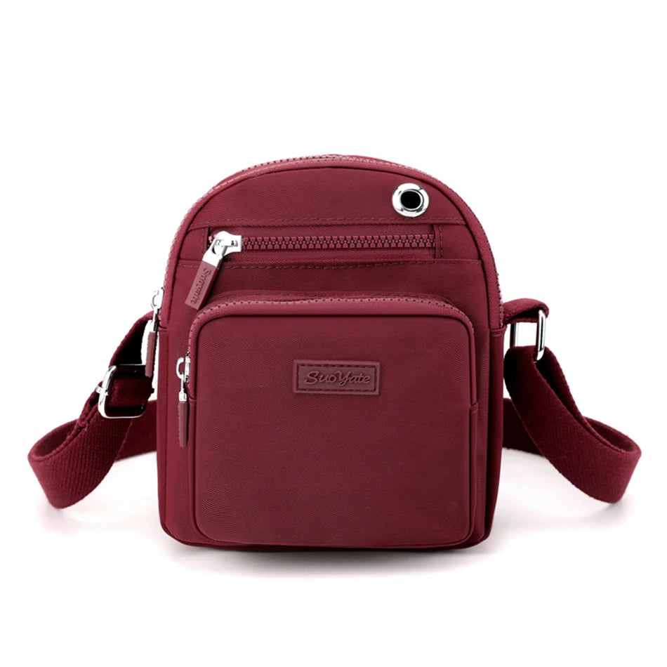 Many Pockets Women's Shoulder Bag Waterproof Nylon Handbag Travel Crossbody Sac Large Capacity Top-handle Bags for Ladies 2022