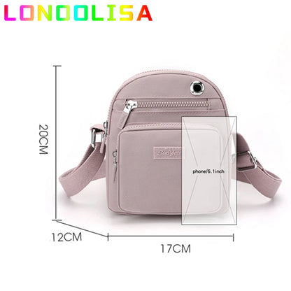 Many Pockets Women's Shoulder Bag Waterproof Nylon Handbag Travel Crossbody Sac Large Capacity Top-handle Bags for Ladies 2022