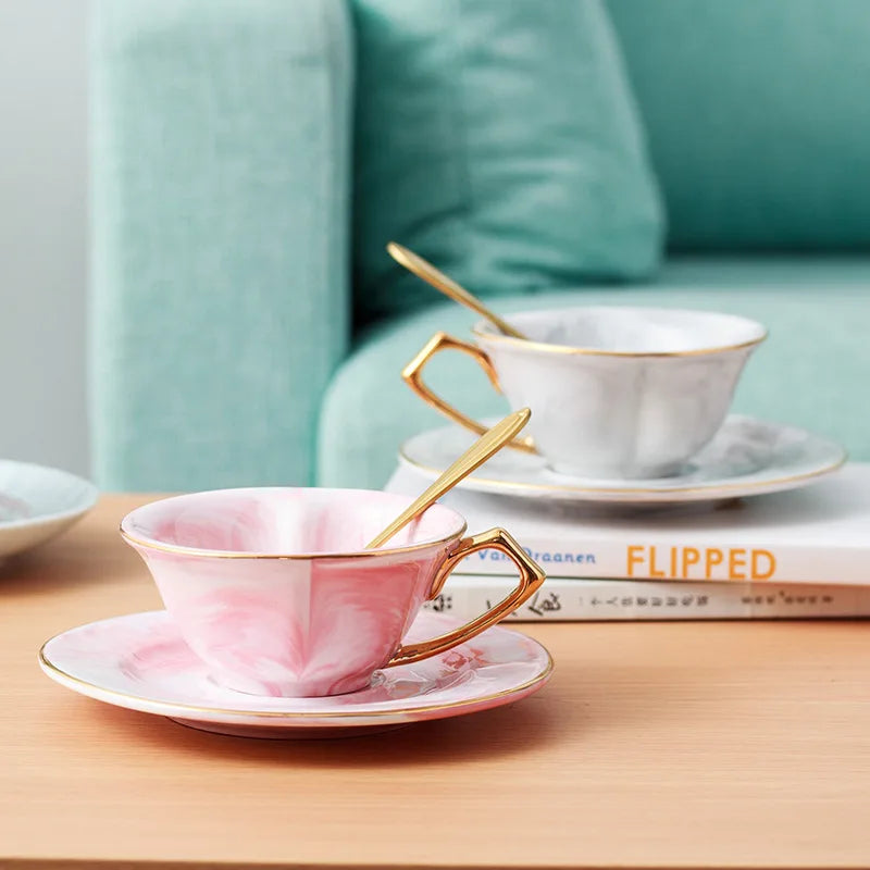 Marble Coffee Cup Heart Shaped Ceramic Milk Cup Sauce Nordic Style Morning Tea Cups Breakfast Porcelain Cup Drop Shipping