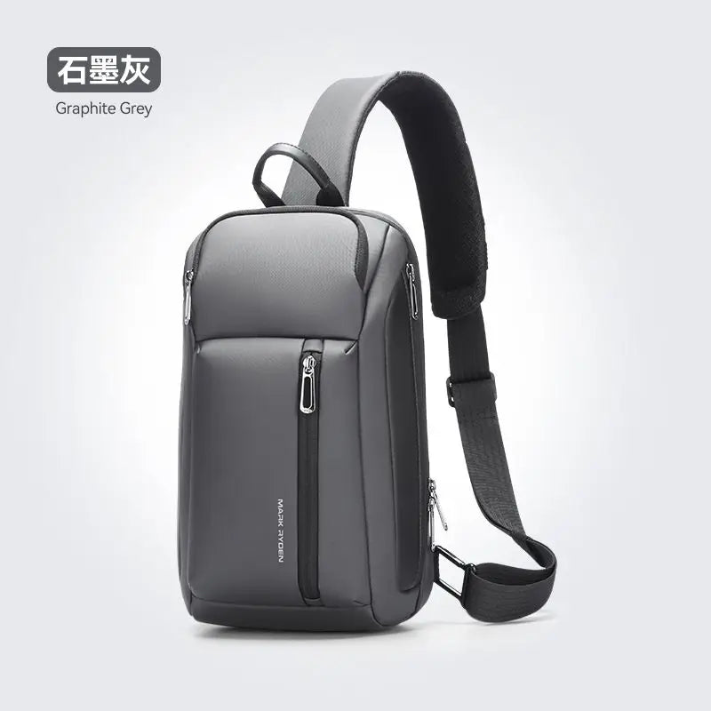 Mark Ryden 11 Handbag Trendy Waterproof Materials Men Chest Bag with Large Capacity Fashion Multi-Pockets Slim bag for male