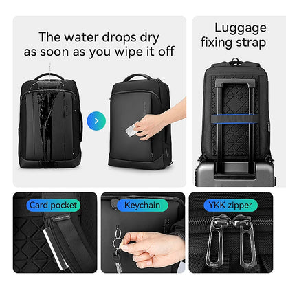 Mark Ryden 15.6-inch Laptop Backpack Large-capacity Business Backpack Multifunctional Waterproof USB Charging Interface