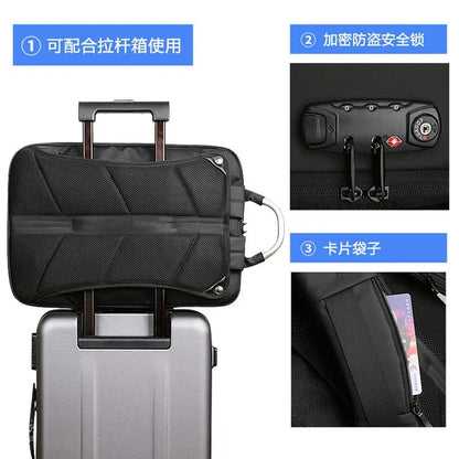Mark Ryden 15 Inch with USB Interface Password Lock Anti-theft Nylon Notebook Laptop Backpack Bags Case for Men Women Student