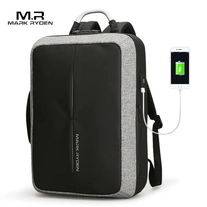 Mark Ryden 15 Inch with USB Interface Password Lock Anti-theft Nylon Notebook Laptop Backpack Bags Case for Men Women Student