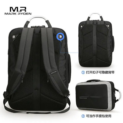 Mark Ryden 15 Inch with USB Interface Password Lock Anti-theft Nylon Notebook Laptop Backpack Bags Case for Men Women Student