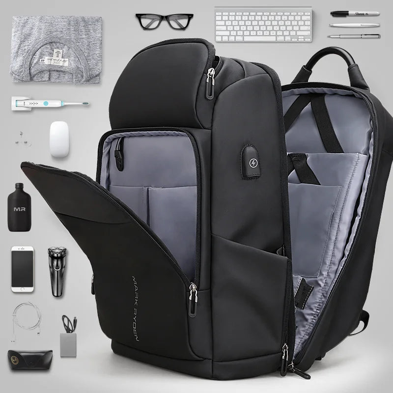 Mark Ryden 17 Inch Laptop Bag Men Backpack Multifunction USB Charging  Large Capacity Waterproof Travel Bags For Men
