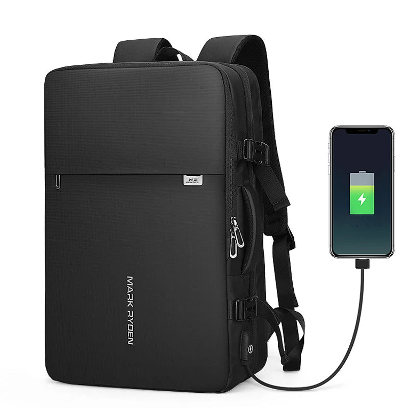 Mark Ryden 17 Inch Laptop Man Backpack USB Charging Multi-layer Space Travel Bag Business Male Anti-Theft Mochila