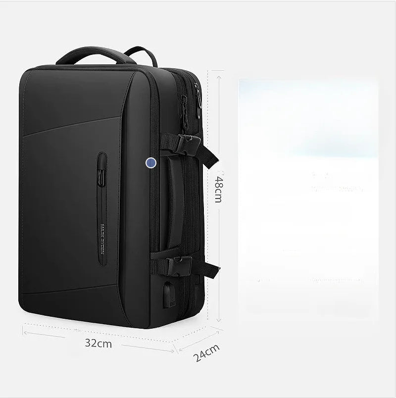 Mark Ryden 17 inch Laptop Backpack Male Bag USB Recharging Multi-layer Space Travel Male Bag Anti-thief Mochila