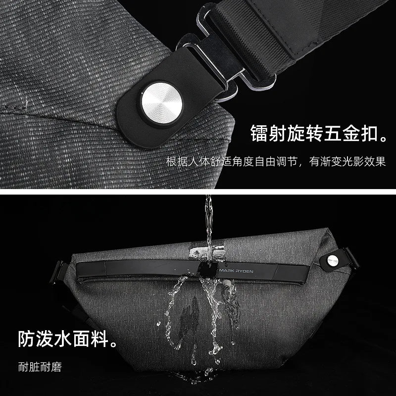 Mark Ryden Anti-theft Bagpack Men Sling Shoulder Bag Waterproof Travel Small Chest Bag Slim Purse Crossbody Bag Casual Daypacks