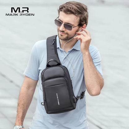 Mark Ryden Anti theft travel bag Waterproof Men Sling Bag Fit 9.7 inch Ipad Fashion Shoulder Bag Messenger Bags