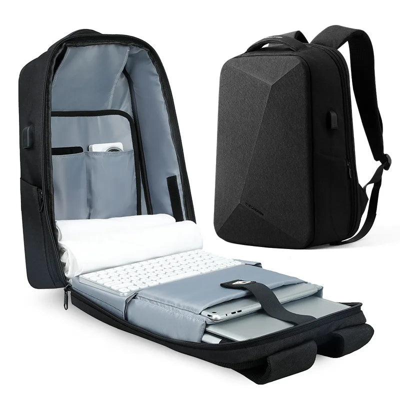 Mark Ryden  Anti-thief TSA Lock Men Backpack Waterproof  15.6 inch Laptop Bag Man Travel Bag with Raincoat
