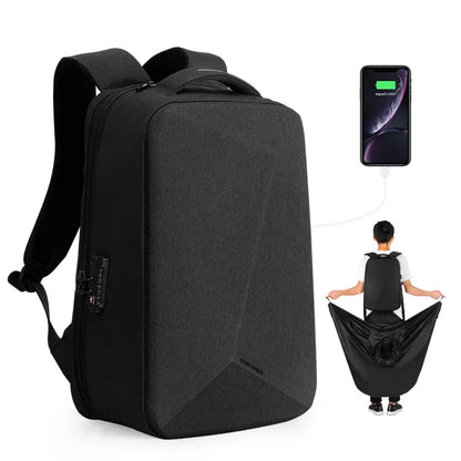Mark Ryden  Anti-thief TSA Lock Men Backpack Waterproof  15.6 inch Laptop Bag Man Travel Bag with Raincoat