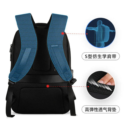 Mark Ryden  Anti-thief TSA Lock Men Backpack Waterproof  15.6 inch Laptop Bag Man Travel Bag with Raincoat