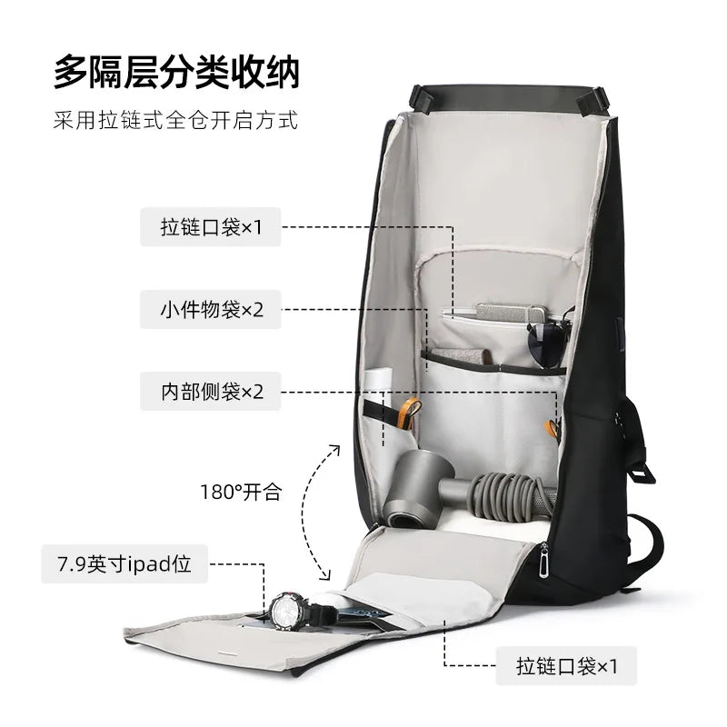 Mark Ryden Backpack Fashion Schoolbag for teenager Male 15.6 inch Laptop Backpacks Water Repellent Oxford Travel Bag USB Mochila
