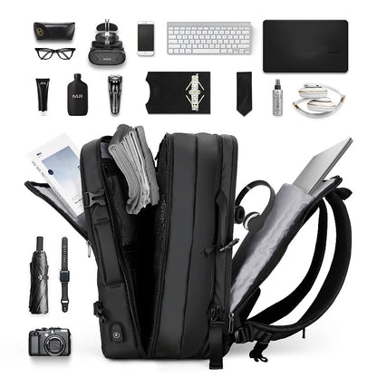 Mark Ryden Backpack Fit 17 Inch Laptop USB Charging Multi-layer Space Travel Bag Business Male Anti-Theft Mochila