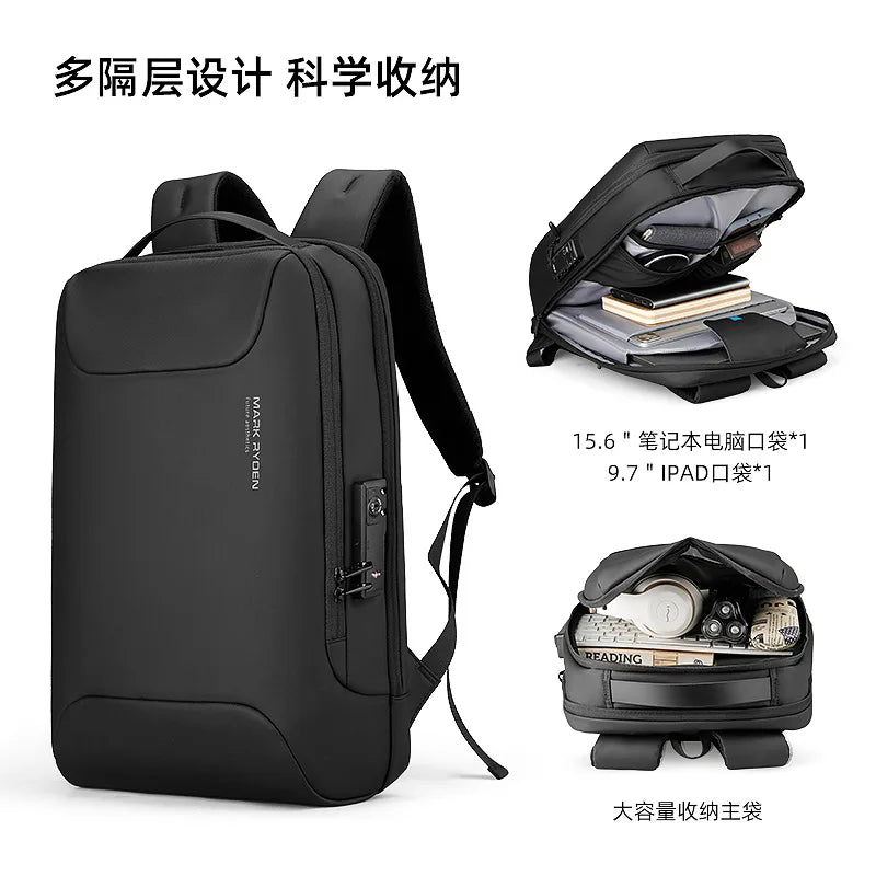 Mark Ryden Backpack For Men Fit 15.6 inch Laptop Backpack Multifunctional Anti Thief Backpack Waterproof Bags USB Charging New
