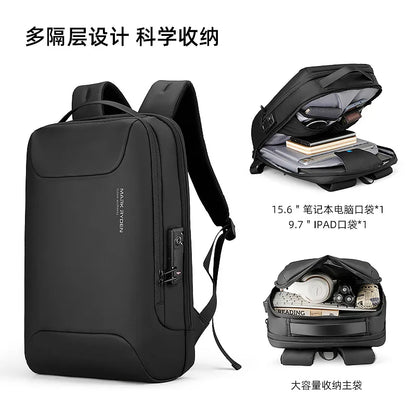 Mark Ryden Backpack For Men Fit 15.6 inch Laptop Backpack Multifunctional Anti Thief Backpack Waterproof Bags USB Charging New
